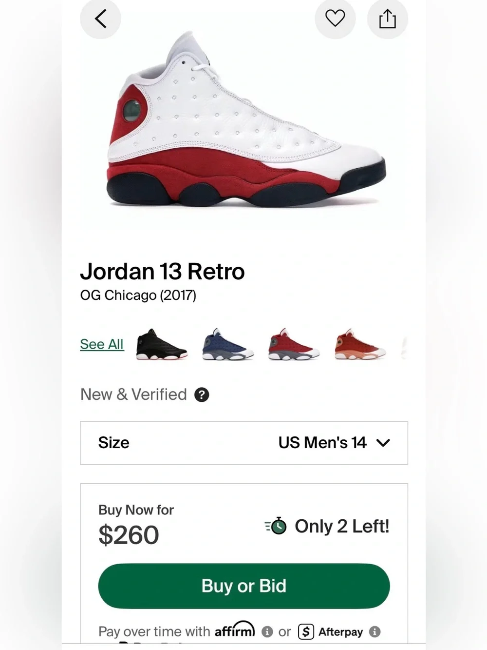 ✨Air Jordan XIII Retro ‘Chicago’ (2017), Men’s Size 14 / Women’s 15.5✨